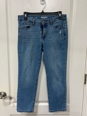 SONOMA Straight-Leg Women's Jeans in Medium Blue Wash